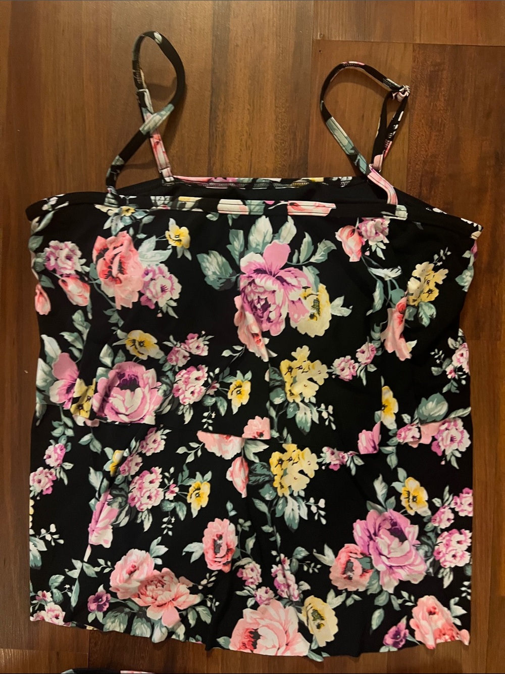 American Beach Floral Two-Piece Cami and Skirt Swim Suit Set Size XL - Picture 4 of 6